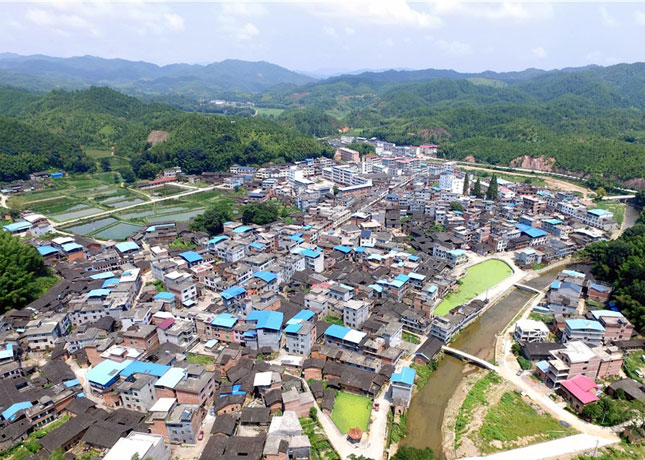 三明市清流县里田乡里田村俯瞰图