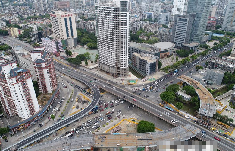 福州二环路五四路口 火车站右转出城匝道下周一通车